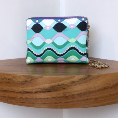 Bolso Emilio Pucci tipo bandolera y cartera 100% piel y estampado