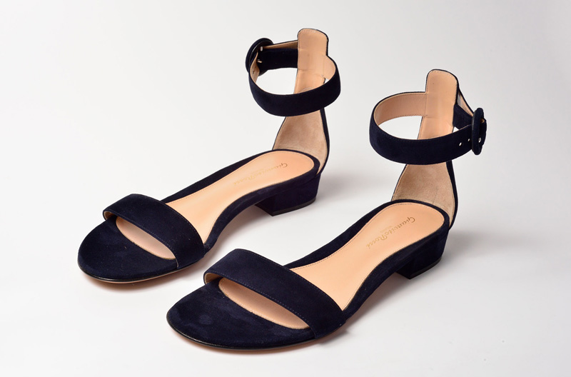 Sandalia plana de Gianvito Rossi negra