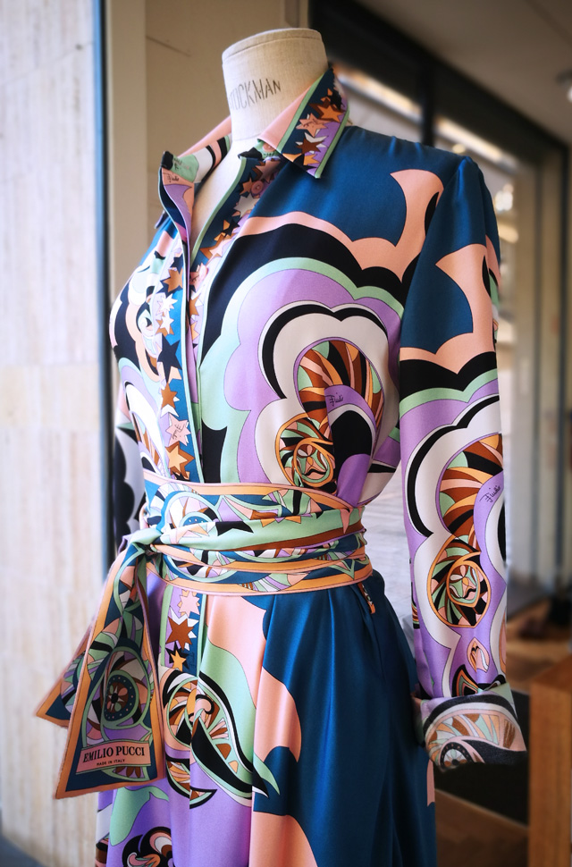 Vestido de Emilio Pucci estilo camisero de seda - Colección Otoño Invierno 2018 2019 - Patos Valencia