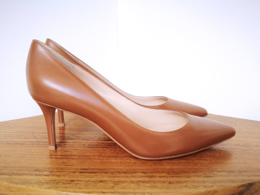 Zapato de salón de piel de Gianvito Rossi marrón