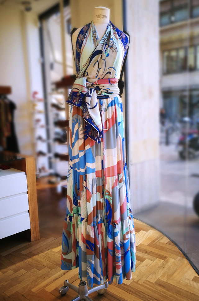 Vestido y top pañuelo de Emilio Pucci 2019 - PATOS Valencia