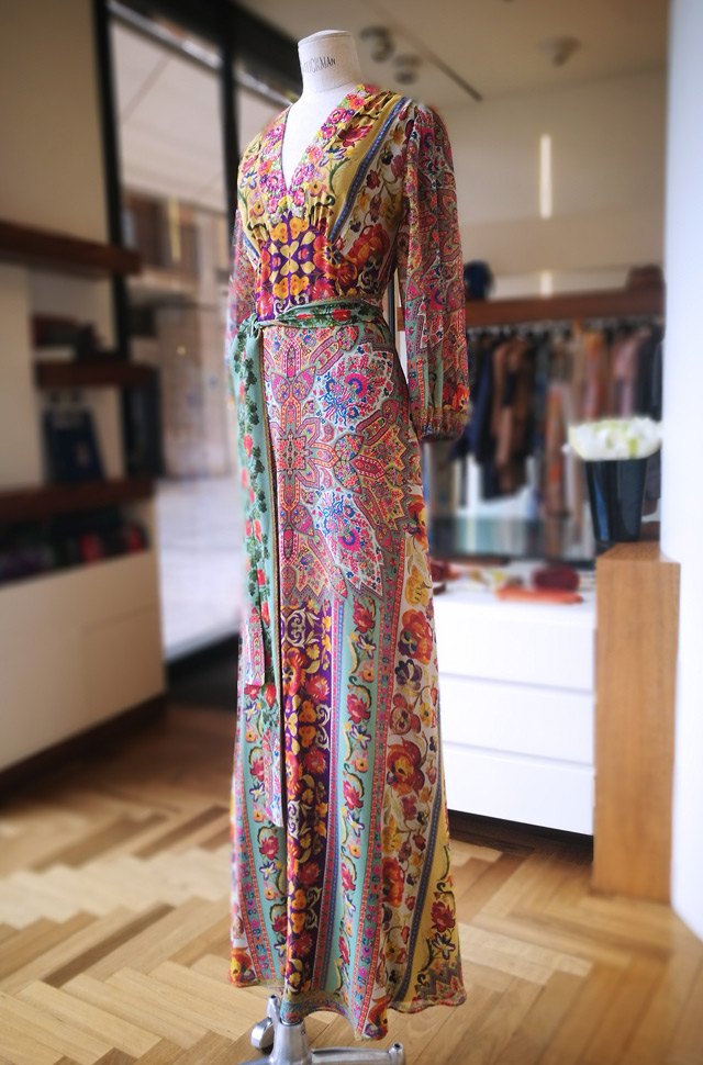 Vestido de Verónica Etro 2019 en Georgette de seda natural - PATOS Valencia
