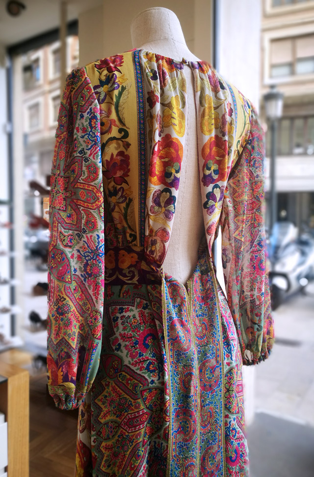 Vestido de Verónica Etro 2019 en Georgette de seda natural - PATOS Valencia