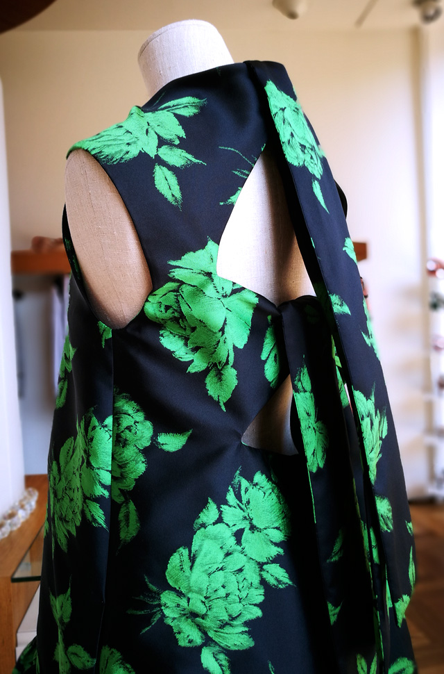 Vestido MSGM de Mássimo Giorgetti azul estampado verde - PATOS Valencia