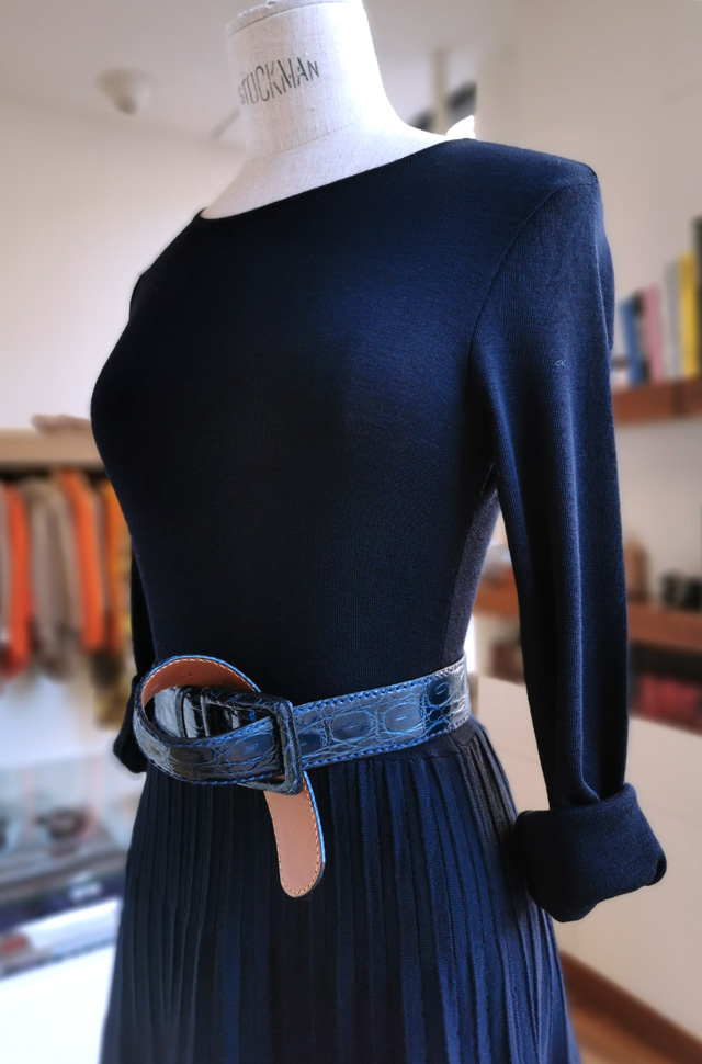 Vestido ROBERTO COLLINA, botas Cow Boy GIANVITO ROSSI, otoño invierno 2020 / 2021 - PATOS Valencia