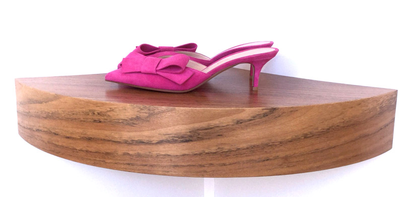 Zapato Gianvito Rossi tipo Mules 100% ante, color fucsia, tacón 5,5cms