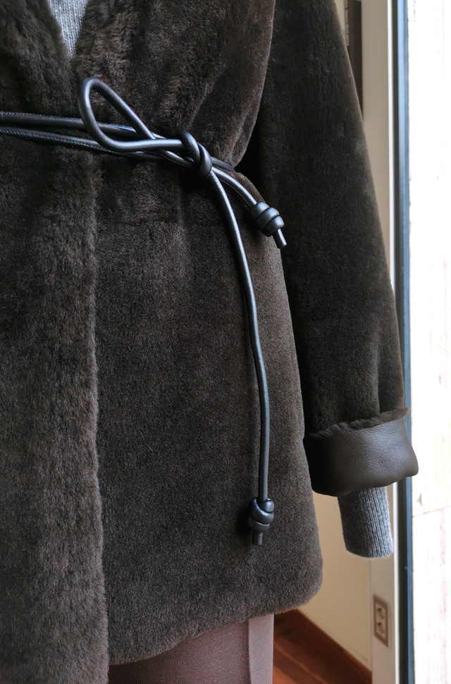 Chaquetón de INÈS & MARÉCHAL de doble faz, marrón chocolate - Otoño Invierno 2021 / 2022 - PATOS Valencia